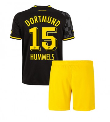 Borussia Dortmund Mats Hummels #15 babykläder Bortatröja barn 2022-23 Korta ärmar (+ Korta byxor)